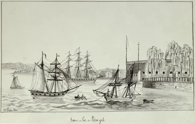 La Batterie et le port de New York, 1831